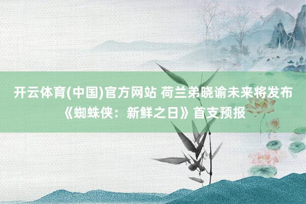 开云体育(中国)官方网站 荷兰弟晓谕未来将发布《蜘蛛侠：新鲜之日》首支预报