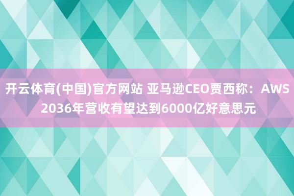 开云体育(中国)官方网站 亚马逊CEO贾西称：AWS 2036年营收有望达到6000亿好意思元