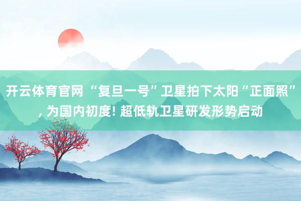 开云体育官网 “复旦一号”卫星拍下太阳“正面照”， 为国内初度! 超低轨卫星研发形势启动