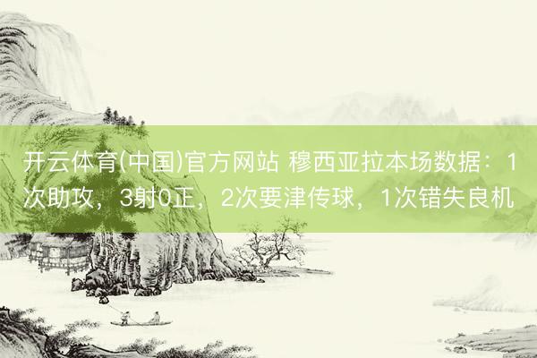 开云体育(中国)官方网站 穆西亚拉本场数据：1次助攻，3射0正，2次要津传球，<a href=