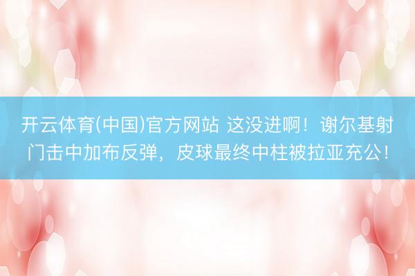 开云体育(中国)官方网站 这没进啊！谢尔基射门击中加布反弹，皮球最终中柱被拉亚充公！