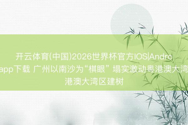 开云体育(中国)2026世界杯官方IOS|Android手机app下载 广州以南沙为“棋眼” 塌实激动粤港澳大湾区建树