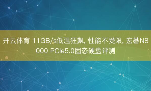 开云体育 11GB/s低温狂飙， 性能不受限， 宏碁N8000 PCIe5.0固态硬盘评测