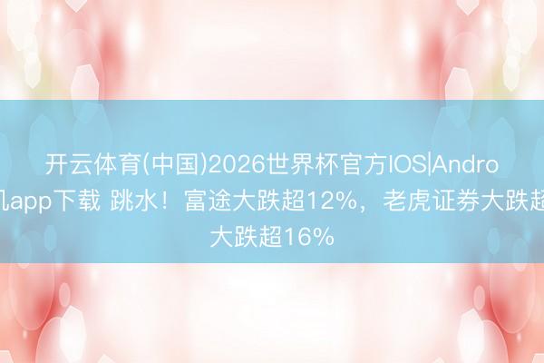 开云体育(中国)2026世界杯官方IOS|Android手机app下载 跳水!富途大跌超12%,老虎证券大跌超16%